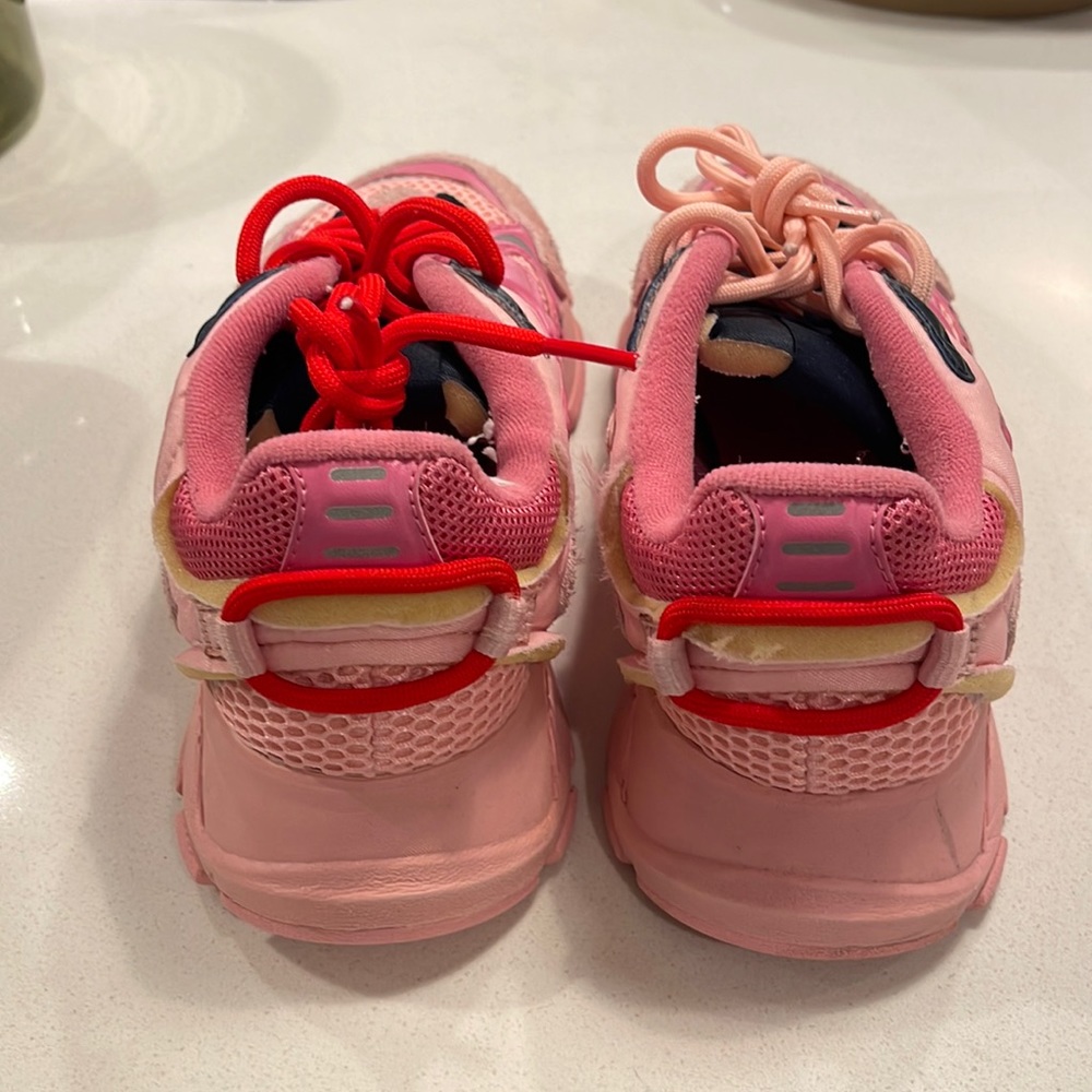 L003 NEO LACOSTE PINK RED NAVY SIZE 8.5 WOMENS